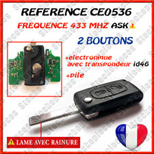 CLE VIERGE CE0536 ID46 COMPATIBLE 207 307 307 SW  308 308 SW 2 BOUTONS  ASK d'occasion  Poitiers