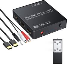 Switch HDMI 3X1 com extrator de áudio, comutador Prozor 4K HDMI áudio HDMI com PIP comprar usado  Enviando para Brazil