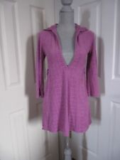 Juicy Couture Purple Textured Terry Cloth  Beach Pool Cover Up Hooded Size P for sale  Shipping to South Africa