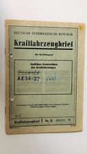 Ddr kraftfahrzeugbrief robur gebraucht kaufen  Wismar-,-Umland