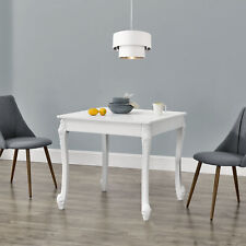[en.casa] Esstisch Küchentisch Speisetisch Esszimmertisch Tisch Weiß 80x80x76cm gebraucht kaufen  Pye