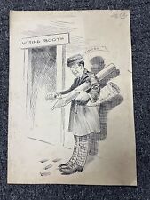 Original Newspaper Illustration Citizen Voting Ballot Pittsburgh PA for sale  Shipping to South Africa