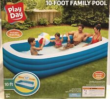 Usado, Piscina familiar rectangular inflable Day de 10' pies 120""x 72""x 22"" nueva en caja segunda mano  Embacar hacia Argentina