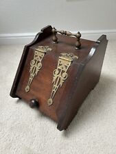 Vintage wooden brass for sale  POOLE