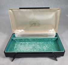 Vintage Retro MCM FARRINGTON Atomic Style Jewelry Box  Bakelite Black Ivory for sale  Council Grove