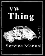 1973 1974 VW Thing Type 181 Service Manual & Parts Book Guide PDF Link Fast for sale  USA