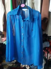 Blue mesh shirt for sale  EDGWARE