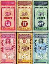 Mongolia-Lot 3 banknotes 10/20/50 Mongo 1993 FDS-UNC til salgs  Frakt til Norway