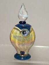 Botella de perfume de vidrio Richard Clements, hombro turquesa segunda mano  Embacar hacia Argentina