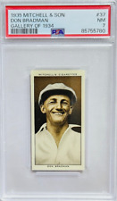 1935 Mitchell & Son Gallery #37 Don Bradman Cricket Card PSA 7 NM POP 5 GOAT for sale  Shipping to South Africa