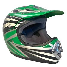KBC Dirt Bike Helmet Moto X Jr Youth Size Small Black Green Motocross Motorcycle for sale  Shipping to South Africa