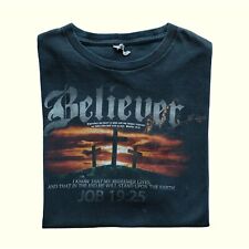 Camiseta masculina preta vintage Jesus God Bible Cross feita nos EUA Crente Escritura TAMANHO G comprar usado  Enviando para Brazil