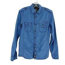 Used, Cedar Wood State D26 Core Goods Shirt Men's Small Long-sleeve Button-up Blue Cot for sale  Shipping to South Africa