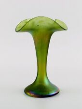 Pallme-König Art Nouveau vase in green iridescent art glass. Approx. 1900.  for sale  Shipping to South Africa