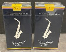 2 Vandoren 10 PACOTES Palhetas Tradicionais de Saxofone Alto #1 1/2 SR2115 #2 SR212, SEM RESERVA comprar usado  Enviando para Brazil