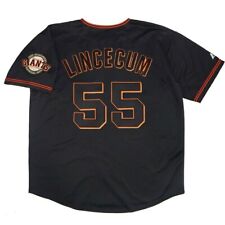 Camiseta preta alternativa masculina Tim Lincecum San Francisco Giants com patch de equipe, usado comprar usado  Enviando para Brazil