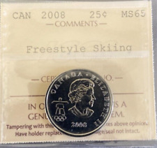 Canadá - 25 centavos - 2008 - esquí estilo libre - certificado ICCS - MS-65 segunda mano  Embacar hacia Argentina