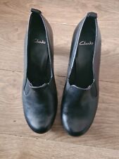 Clarks black leather for sale  COVENTRY