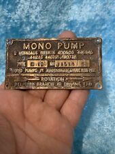 Vintage mono pump for sale  DISS
