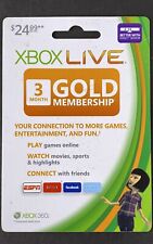 Tarjeta de membresía dorada de 3 meses Microsoft - Xbox 360 Live - XBOX **LEER** segunda mano  Embacar hacia Argentina