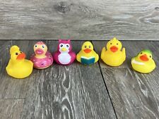 Rubber Duck Duckie Toy Lot Of 6 Punk Doughnut Owl Pirate.  for sale  Shipping to South Africa