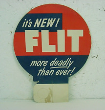 NOS UNUSED ~ Rare 1950s era ESSO FLIT INSECT KILLER Old Can Topper Sign for sale  Shipping to Canada