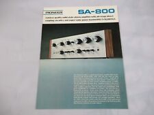 Pioneer SA-800 Catálogo Original / Folheto Japão Impresso comprar usado  Enviando para Brazil
