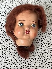 Dolls Head With Hair Resin/ Plastic? Approx 10 Cm Tall Well Vintage For Spares for sale  Shipping to South Africa