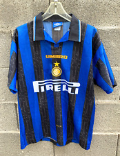 Camiseta deportiva vintage del Inter de Milán Ronaldo #10 Brasil 1997-1998 rara azul negra pequeña segunda mano  Embacar hacia Mexico