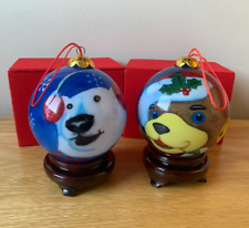 Christmas baubles wooden for sale  UK