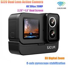 Cámara de acción de doble lente SJCAM SJ20 4K 30 fps 20 MP, 2,29"" + 1,3"" doble pantalla zoom 8X segunda mano  Embacar hacia Mexico