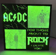 Caja de luz ACDC con imágenes litográficas y luces de colores que parpadean al sonido segunda mano  Embacar hacia Argentina