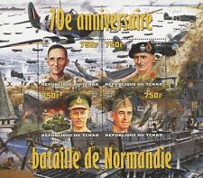 Hoja de recuerdo de 4 estampillas de aviones militares de batalla de Normandía como nueva, usado segunda mano  Embacar hacia Argentina
