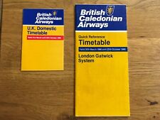 LETNI ROZKŁAD LOTÓW BRITISH CALEDONIAN AIRWAYS. GATWICK & DOM 30-MARZEC-25-PAŹ 1986. na sprzedaż  Wysyłka do Poland