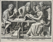 Arithmetica ENGRAVING Cornelis Cort FRANS FLORIS Hieronymus Cock 1565 for sale  Shipping to South Africa