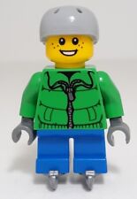 Lego minifigura patinação no gelo com sardas patins capacete jaqueta de inverno verde comprar usado  Enviando para Brazil