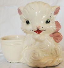 Vintage Hull Pottery Pink Cat/Kitten Planter Mid Century Modern for sale  Shipping to South Africa