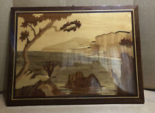 picture inlaid plaque wood for sale  Lodi