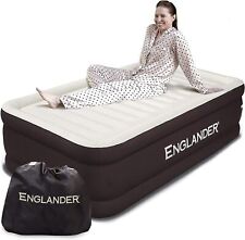 Englander Double High Inflatable Air Mattress w/Built-in Pump, Twin - Brown- for sale  Shipping to South Africa