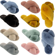 Ladies furry slippers for sale  UK