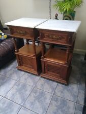 Pair marble topped for sale  LEICESTER