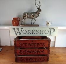 Wooden workshop sign for sale  NEWCASTLETON