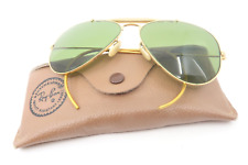 Óculos de sol aviador vintage B&L Ray Ban lado bobina com estojo EUA 58-14 gravado BL comprar usado  Enviando para Brazil