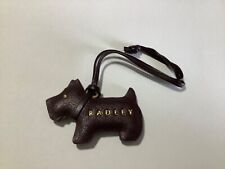RADLEY DOG TAG / CHARM PADDED LEATHER OX BLOOD WITH GOLD WRITING AND LEAD for sale  UK