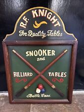 Used, R.E. Knight 3D Billiards Snooker Pool Game Room Decor Man Cave Art Wooden Plaque for sale  Shipping to South Africa