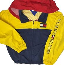 Jaqueta vintage Tommy Hilfiger anos 90 com capuz corta-vento soletrar juventude tamanho G retrô comprar usado  Enviando para Brazil