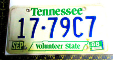 1988 tennessee license for sale  Moriarty