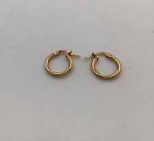 9ct Yellow Gold Small Twisted Effect Hoop Earring With Clicker Clasps for sale  Shipping to South Africa
