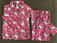 Juego de pijamas Hello Kitty Sanrio para niñas jóvenes rosa con botones talla 8 segunda mano  Embacar hacia Argentina
