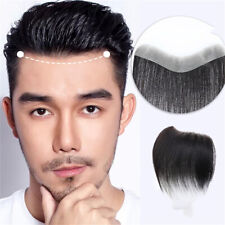 Peça de cabelo humano frontal masculina invisível cobrindo linha do cabelo recuada off black  comprar usado  Enviando para Brazil